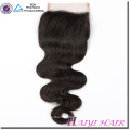 Hot Selling Unprocessed Brazilian Virgin Human Hair Swiss Lace Top Closure 4*4 inch Fast Shipping